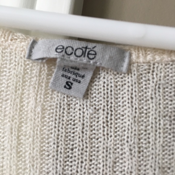 Urban Outfitters Ecoté White Cream Knit Crop Top - Picture 3 of 3